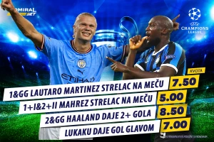 Juče "izašao" specijal na kvotu 11, večeras vas Lukaku i Haland vode do dobitka na AdmiralBetu!